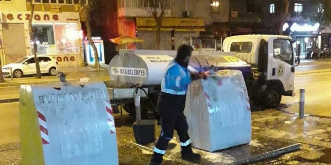 Buca’da Çöp Konteynerlerine Hijyen Operasyonu