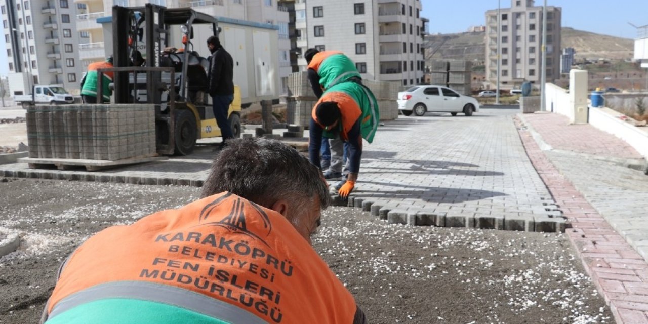 Karaköprü’de Kilitli Parke Çalışması