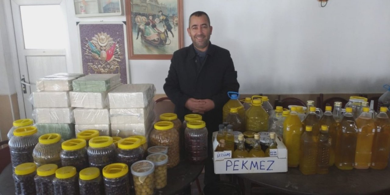Kapanan Kahvehanesinde Zeytin Ürünleri Satmaya Başladı