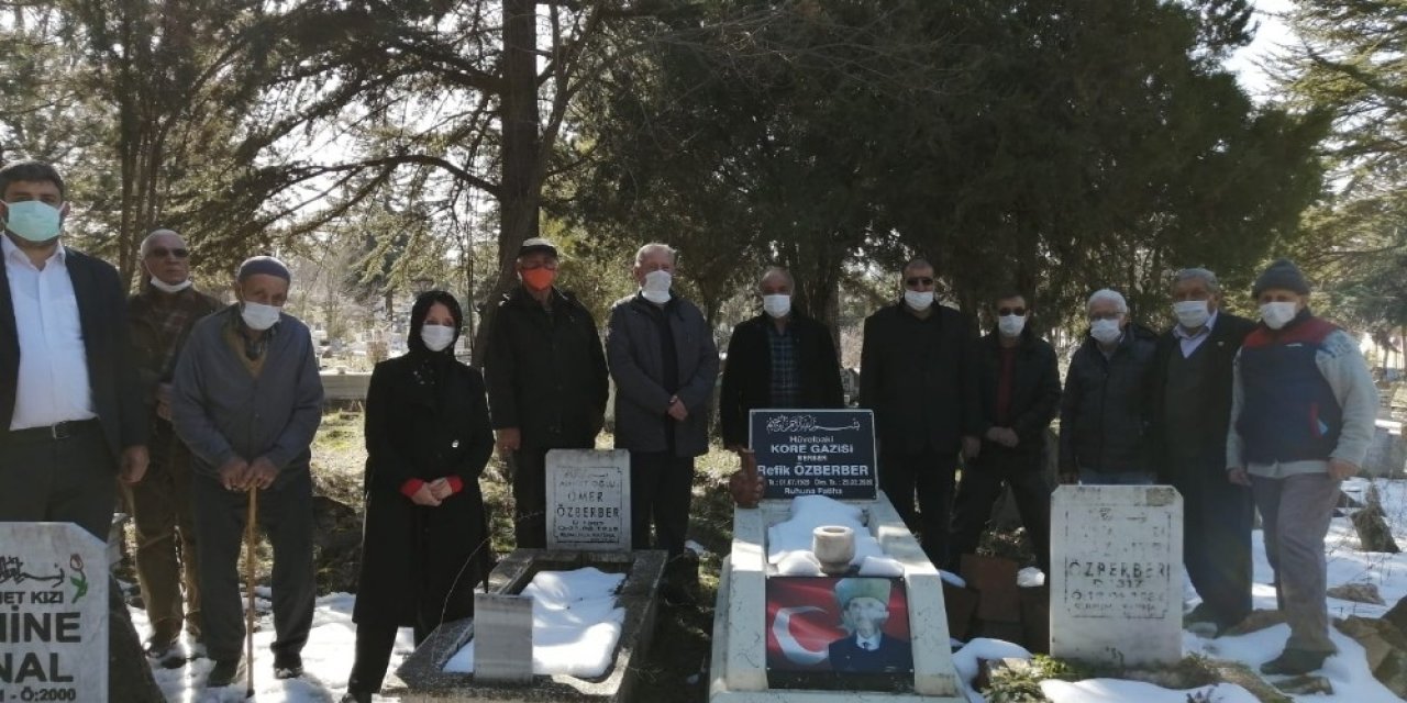 Kore Gazisi Refik Özberber, Ölümünün 1’inci Yılında Mezarı Başında Anıldı