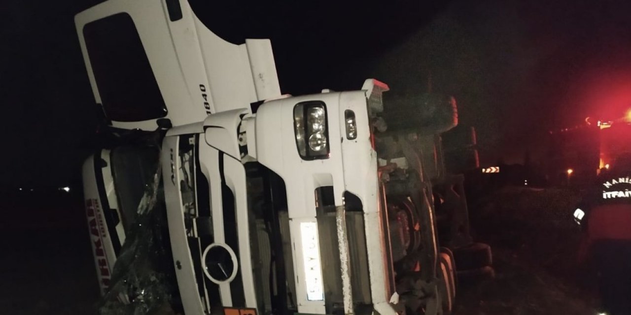 Kırkağaç’ta Tanker Devrildi: 1 Yaralı