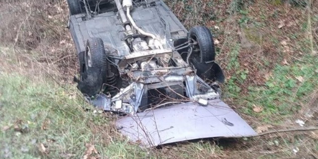 Takla Atan Otomobilin Sürücüsü Ölümden Döndü