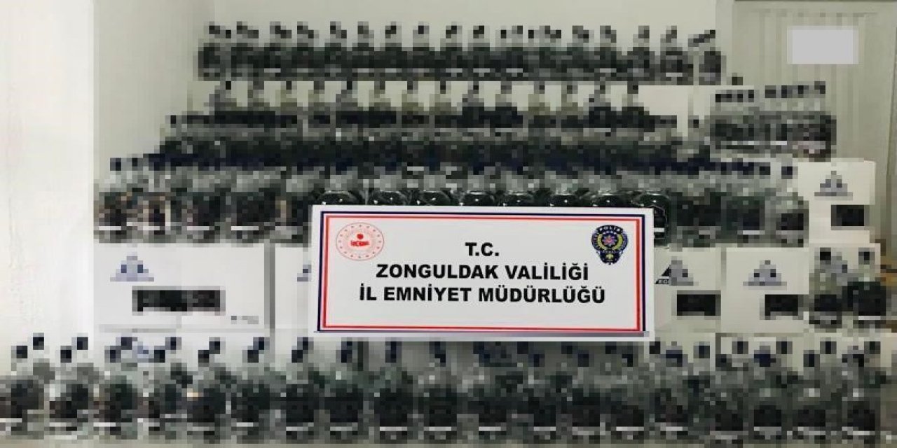 Zonguldak’ta Bin 150 Litre Etil Alkol Ele Geçirildi