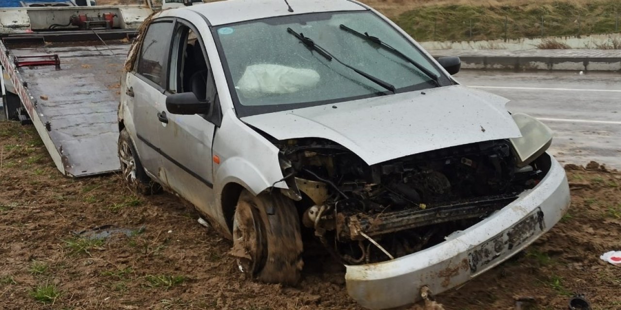 Adıyaman’da Araç Takla Attı:1 Yaralı