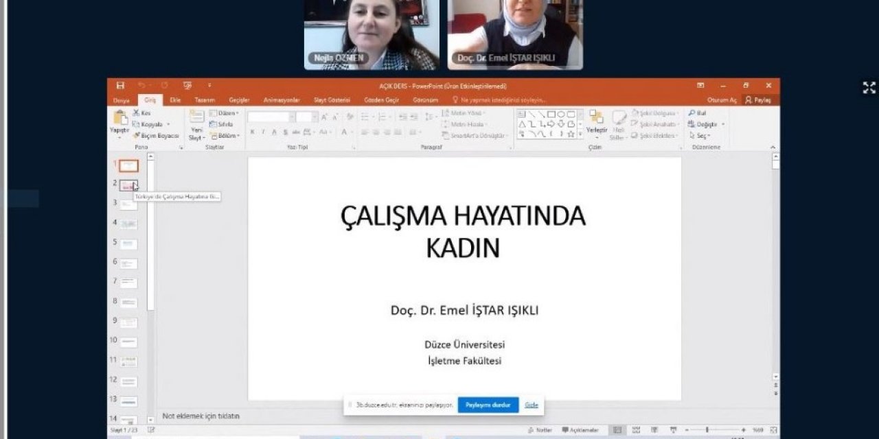Çalışma Hayatındaki Kadınlar Anlatıldı