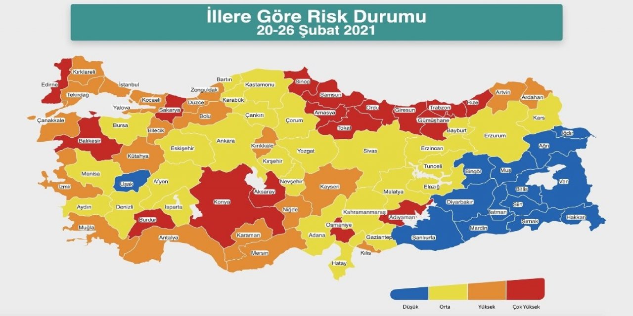 Bakan Koca, İ̇llere Göre Risk Durumu Haritasını Paylaştı