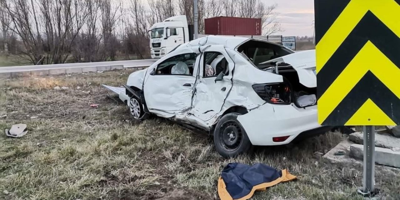 İ̇nönü’de Trafik Kazası, 1 Ölü 1 Yaralı