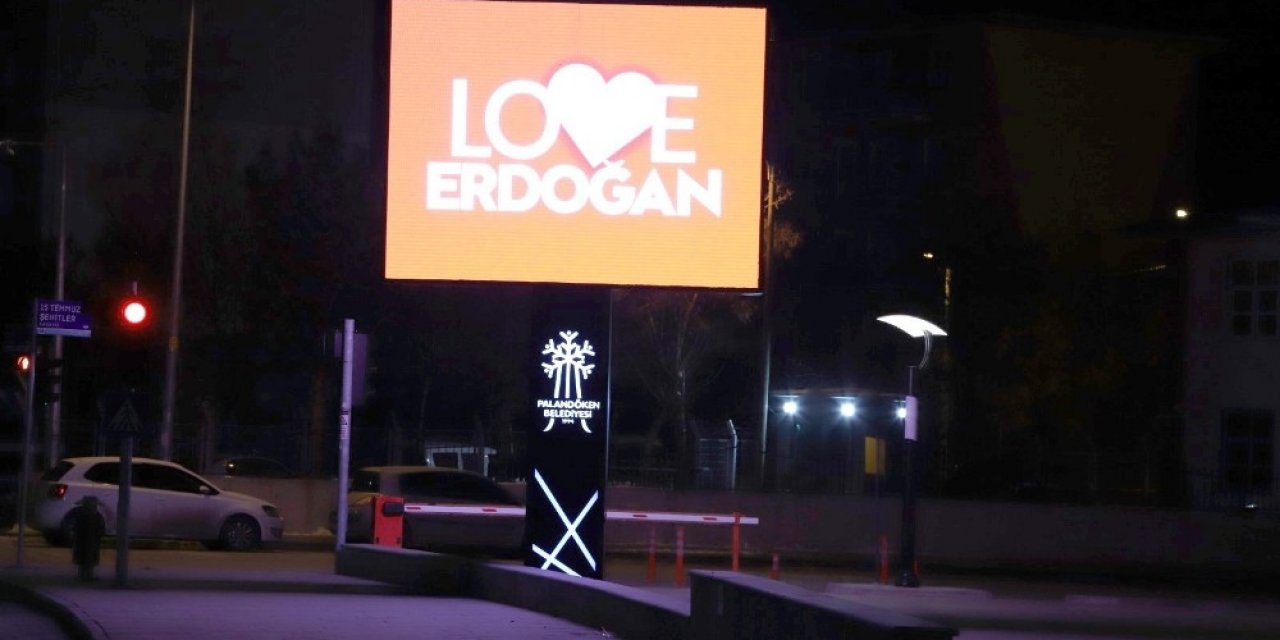 "stop Erdoğan" Skandalına Palandöken’den Yanıt: ’love Erdoğan’