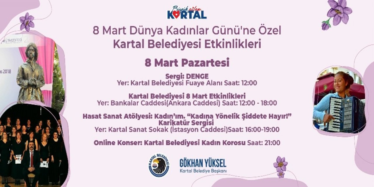 Dünya Kadınlar Günü Kartal’da Çeşitli Etkinliklerle Kutlanacak