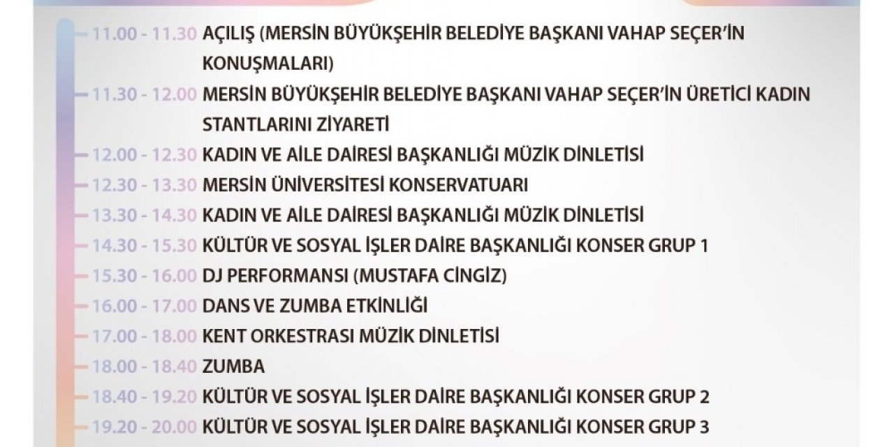 Mersin Büyükşehir Belediyesinden Kadınlar Günü Kutlaması