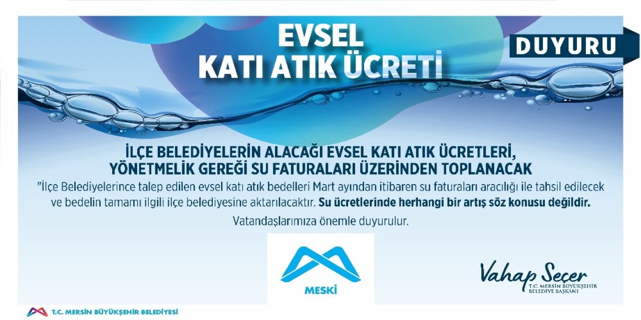 Meski̇’den ’evsel Katı Atık Ücreti’ Açıklaması