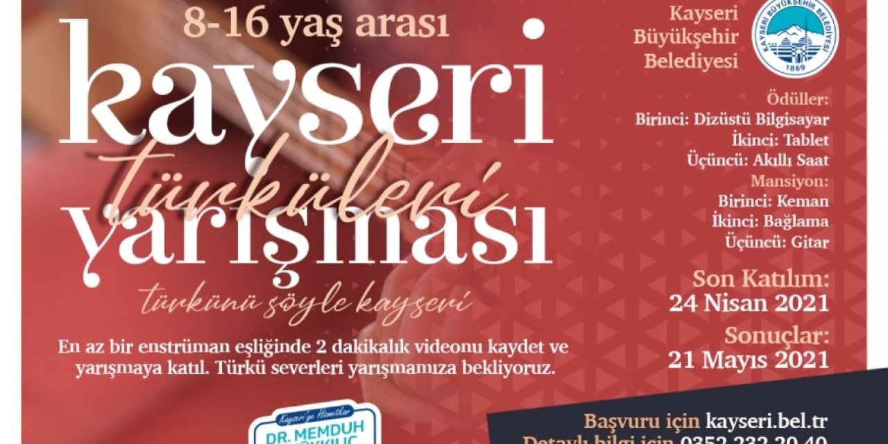 Kayseri Türküleri Yarışması Düzenleniyor