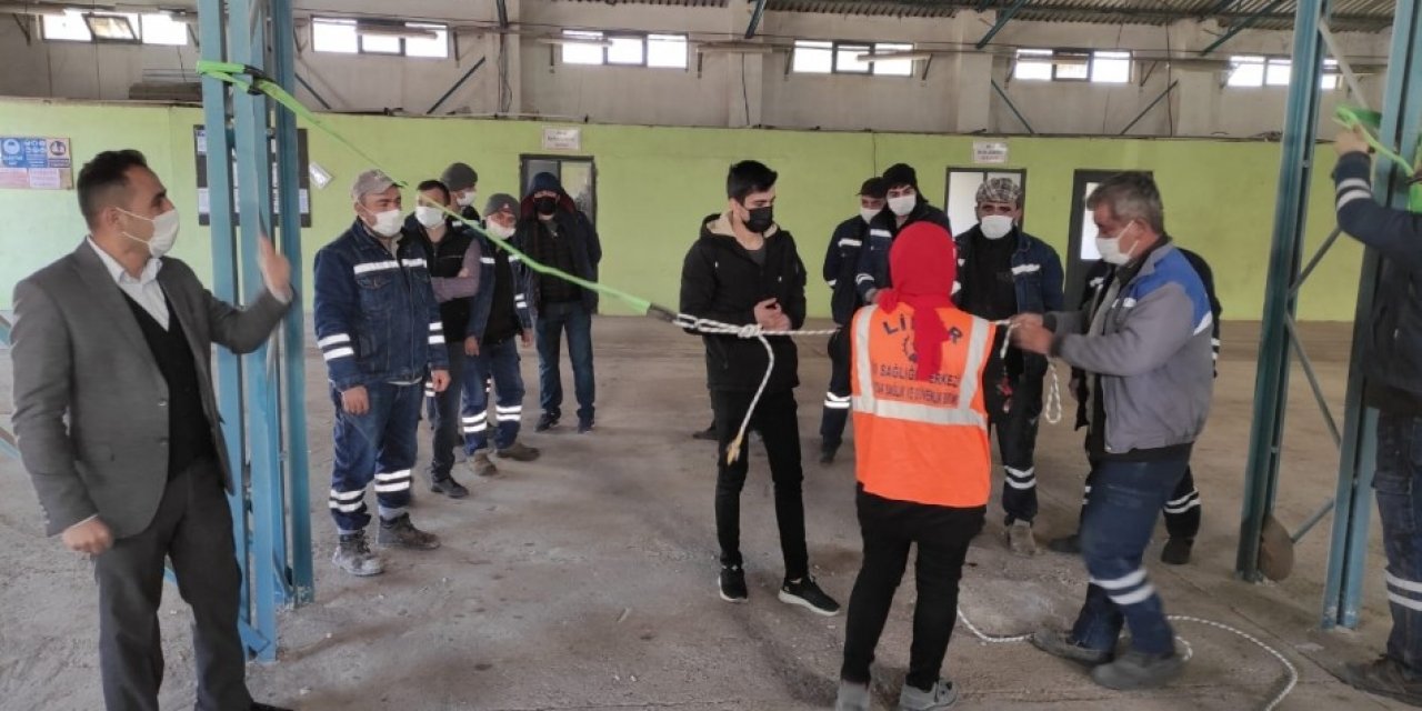Belediye Personeline Yüksekte Çalışma Eğitimi