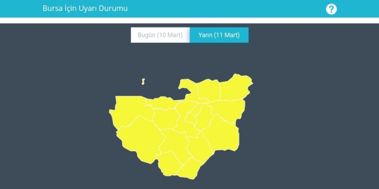 Bursa İçin Son Dakika Uyarısı