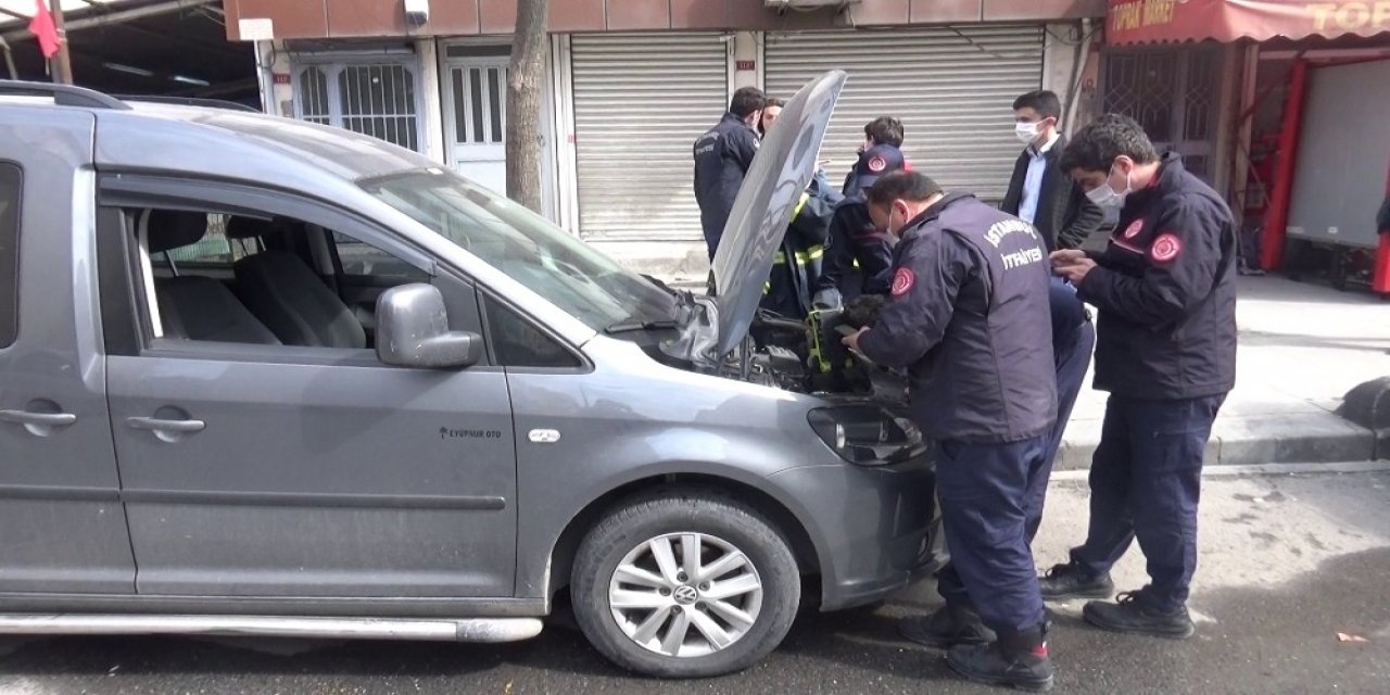 Aracının Motorunda Yavrulayan Kedi İçin Seferber Oldu