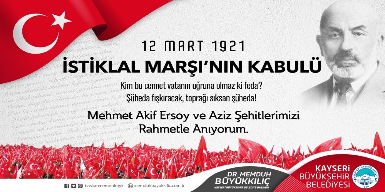 Büyükkılıç, "milli Şairimiz, Milli İradenin Sesi Olmuştur"
