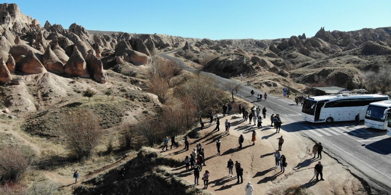 Kapadokya Bölgesini Şubat Ayında 50 Bin 668 Turist Ziyaret Etti
