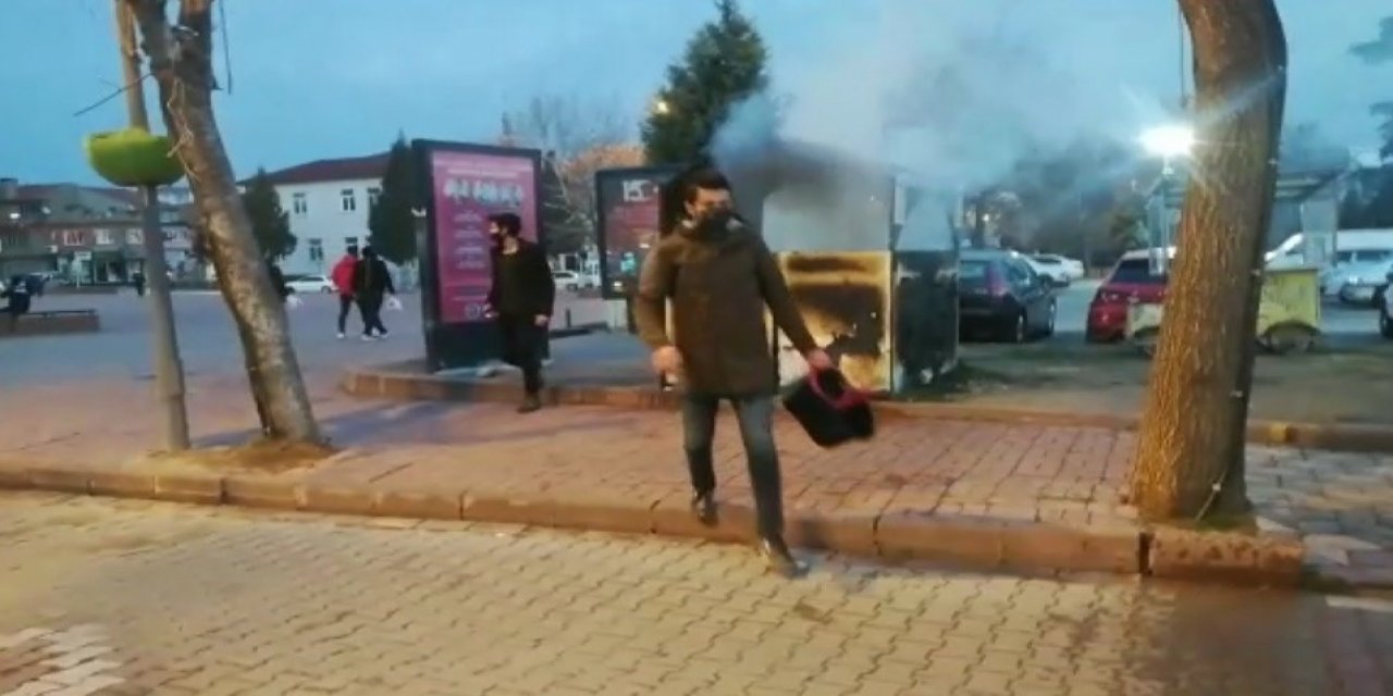 Yanan Kumbaraya Esnafın Müdahalesi Yetmedi