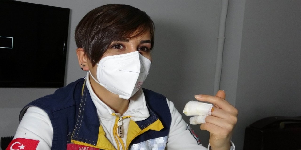 Hasta Tarafından Parmağı Isırılan Sağlık Personeli Güçlükle Kurtarıldı