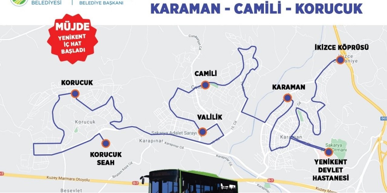 Yenikent Bölgesinde Yeni Belediye Otobüs Hattı Hizmete Başladı