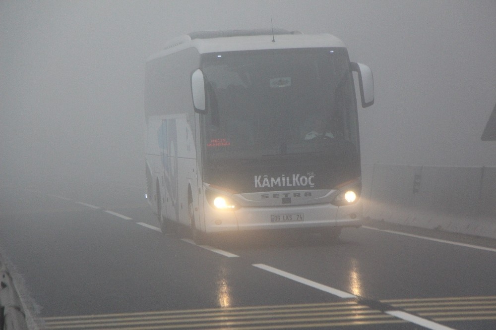 Bolu Dağı’nda yoğun sis etkili oluyor