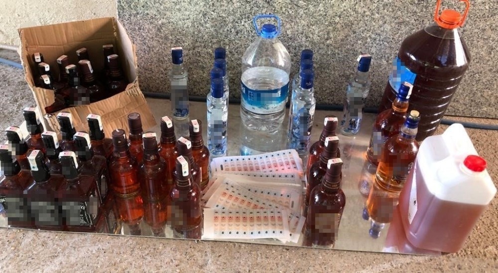 Antalya’da sahte içki operasyonu:14 gözaltı
