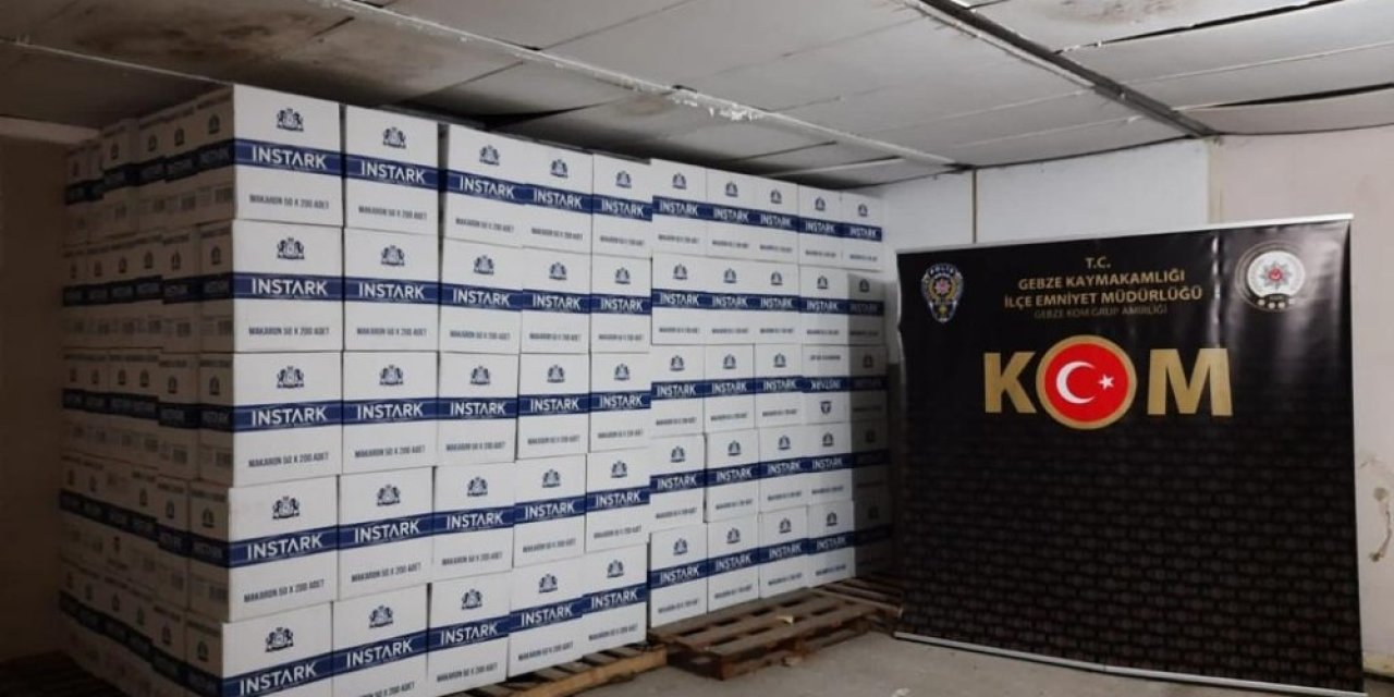 Kocaeli’de Milyonlarca Bandrolsüz Makaron Ele Geçirildi
