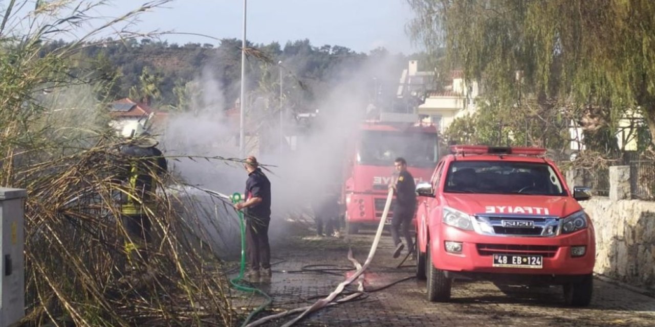 Fethiye’de Kış Ortasında Arazi Yangını