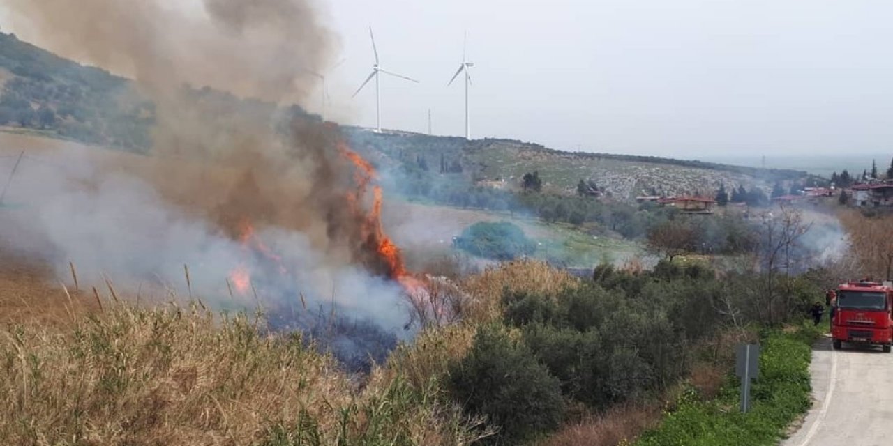 Belen’de Otluk Ve Çalılık Yangını
