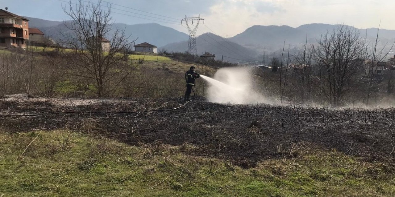 Bahçe Temizliği Sırasında Yangın Çıktı