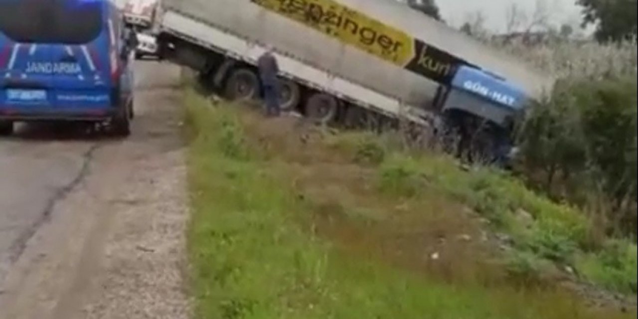 Hatay’da Tır Devrildi: 1 Yaralı