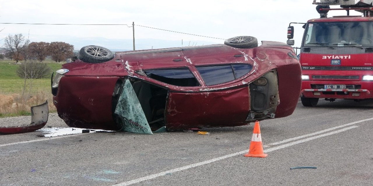 Uşak’ta Trafik Kazası; 1 Ağır Yaralı