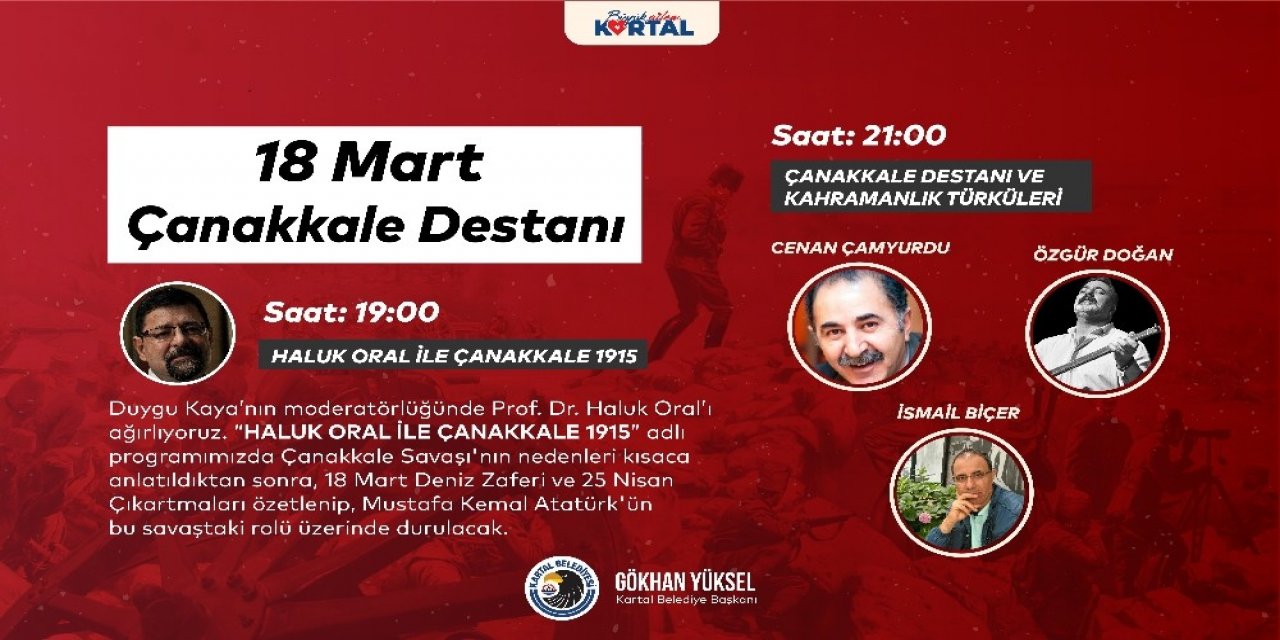 Kartal Belediyesi’nden Çanakkale Zaferi’nin 106. Yıl Dönümüne Özel Etkinlikler