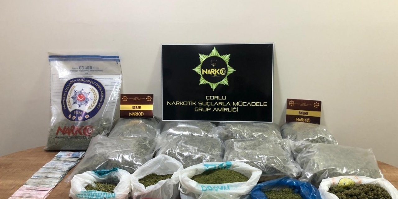 Çorlu’da Uyuşturucu Operasyonu 16 Kilo Uyuşturucu Ele Geçirildi