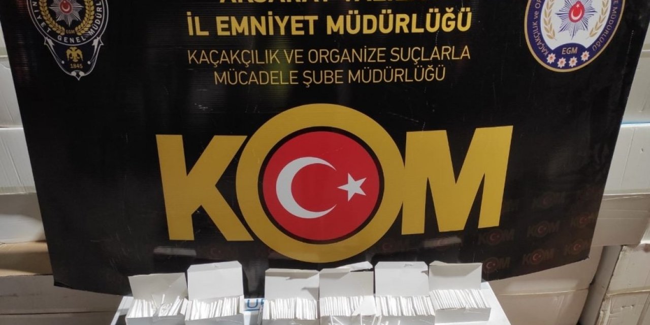 Aksaray’da 1 Milyon Adet Kaçak Makaron Ele Geçirildi