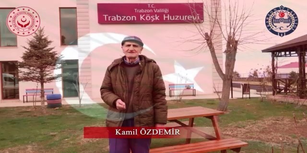 Trabzon Huzurevi Sakinlerinden Anlamlı Mesaj