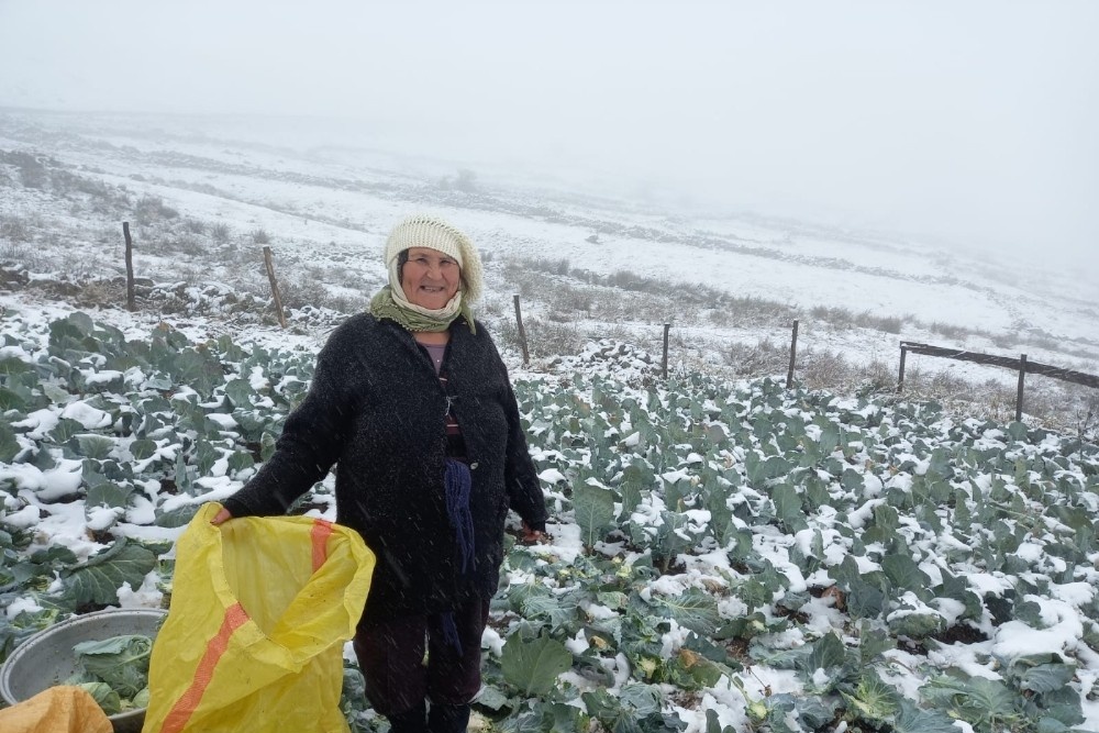 Yaylalar beyaza büründü