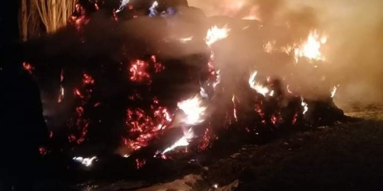 Saman Balyaları Alev Aldı