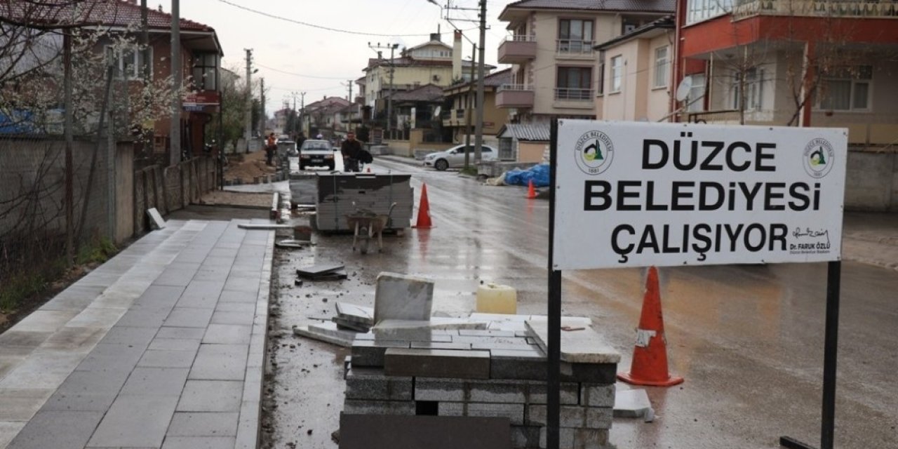 Düzce’de Üst Yapı Çalışmaları Aralıksız Sürüyor