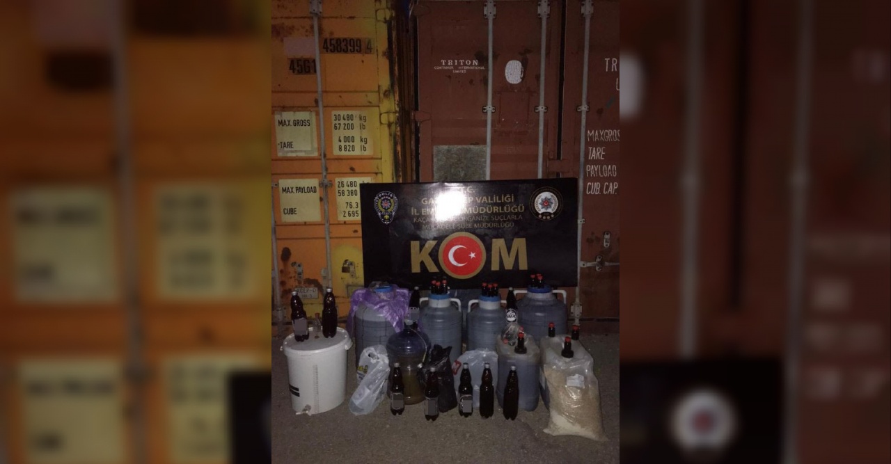 Gaziantep polisinden sahte ve kaçak alkol operasyonu
