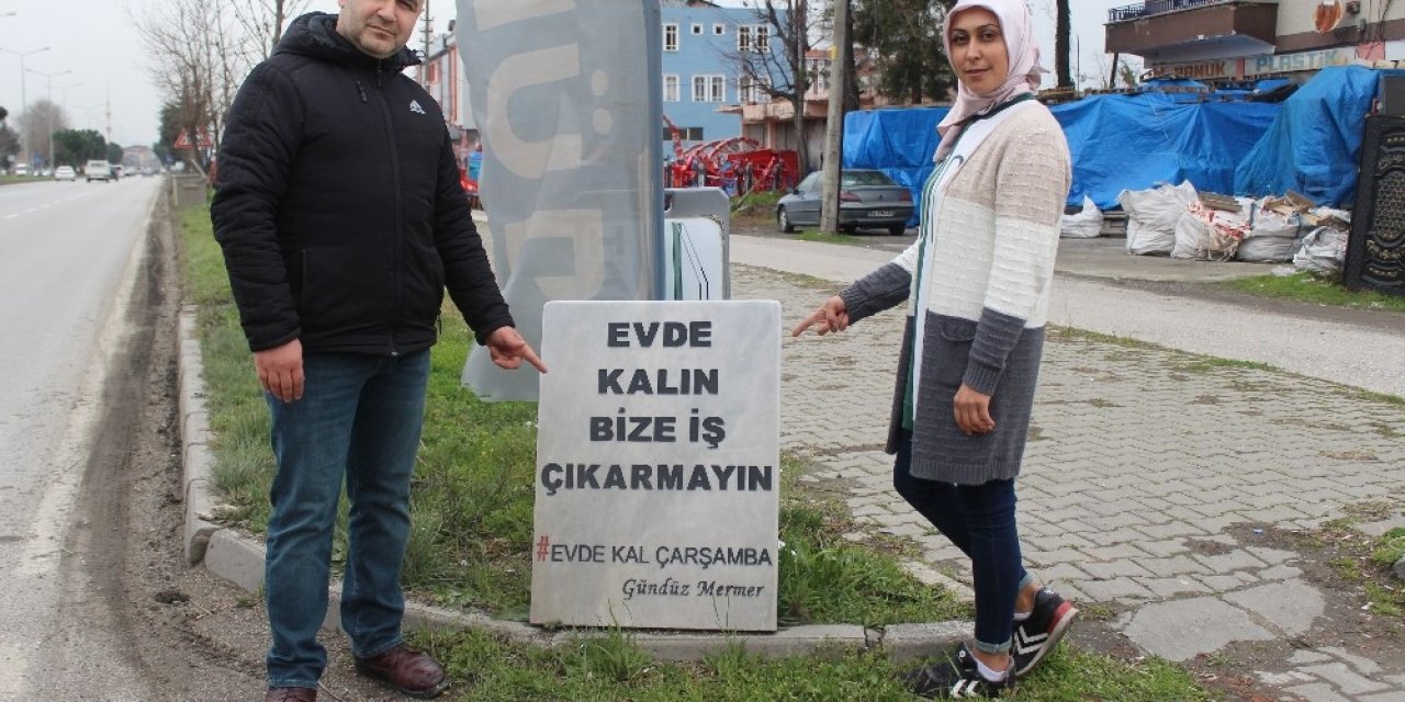‘evde Kalın, Bize İ̇ş Çıkarmayın’ Mezar Taşı İle Tekrar Çağrı Yaptı