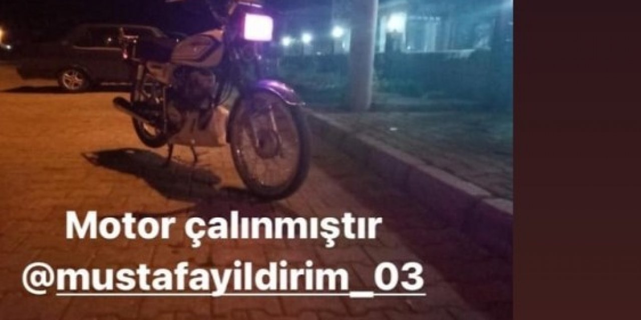 Çalınan Motosikletini Sosyal Medyadan Aramaya Başladı