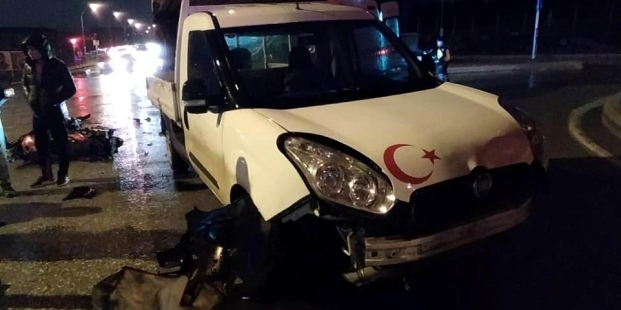 Samsun’da Motosiklet Kamyonet İle Çarpıştı: 1 Yaralı