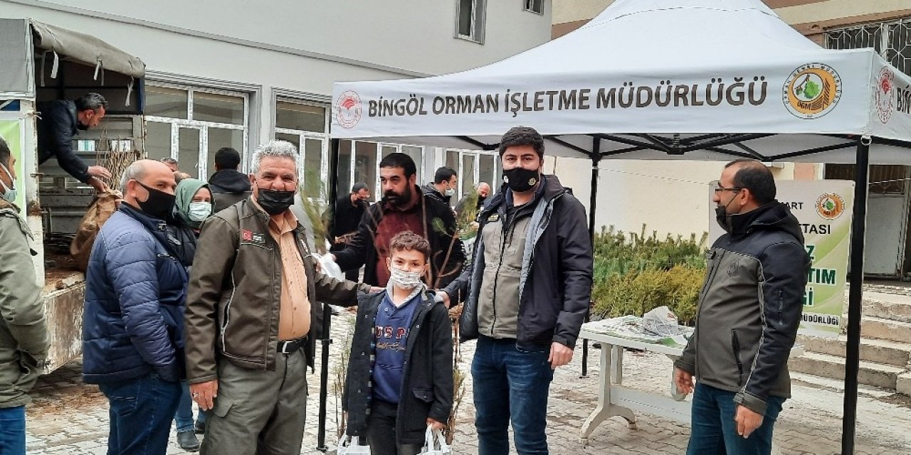 Bingöl’de Vatandaşlara 5 Bin Fidan Dağıtıldı