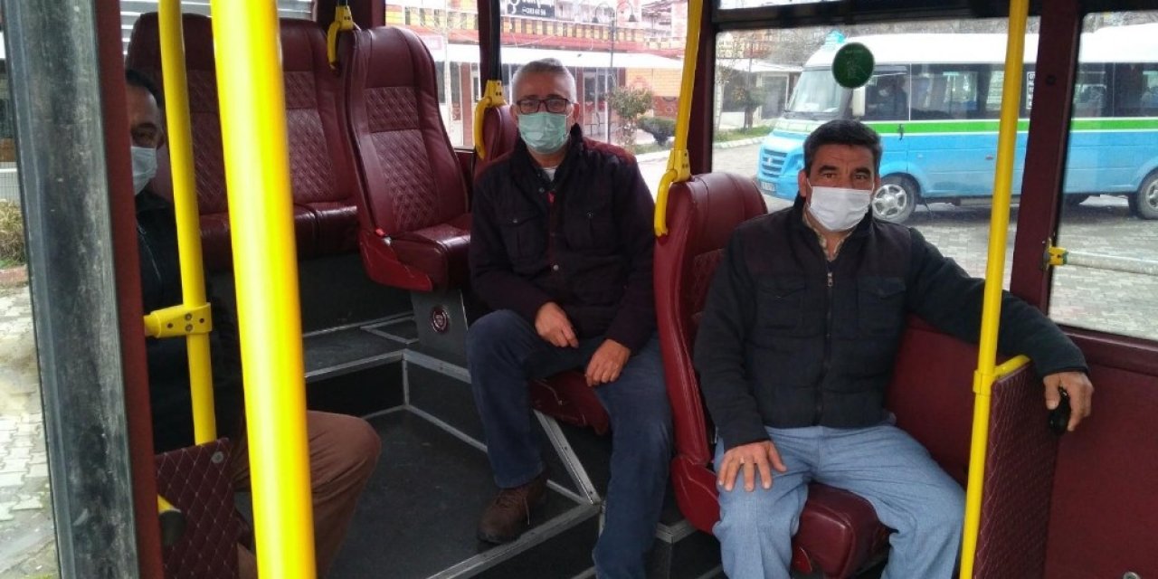 Dolmuşlara Korona Virüs Denetimi