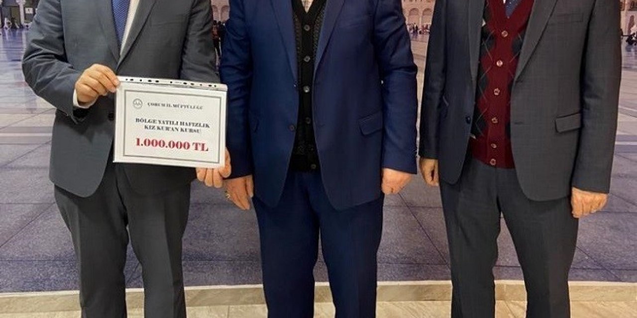 Çorum’da Yapımı Devam Eden Kur’an Kursu’na 1 Milyon Lira Bağışlandı
