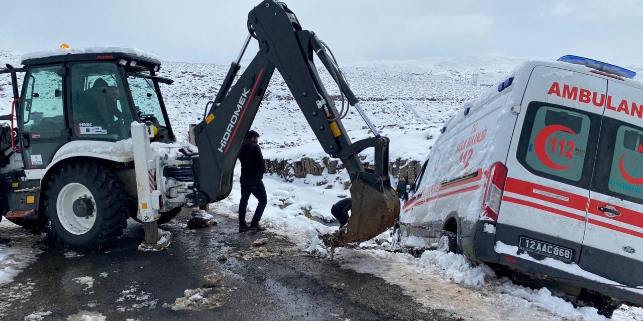 Hasta Almaya Giden Ambulans Kara Saplandı