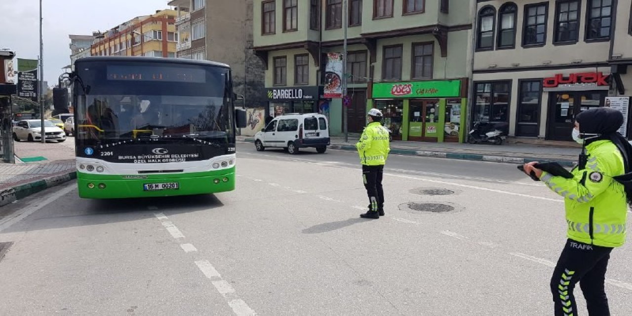 Bursa’daki Toplu Taşımalara Korona Virüs Denetimi
