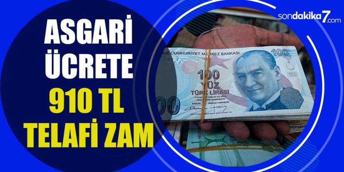 Asgari ücrete 910 TL telafi zammı ve asgari ücretten vergiler kalkacak mı? Flaş açıklama