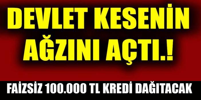 Yüzde SIFIR Faizli kişi başına 100 bin liralık kredi! Devlet yeni yılda kesenin ağzını fena açıyor
